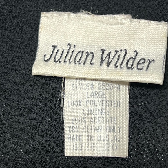 Vintage Julian Wilder black bead formal top size 20 - Picture 9 of 14